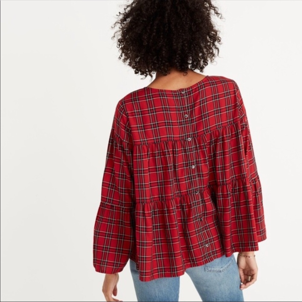 Madewell Plaid Swing Blouse